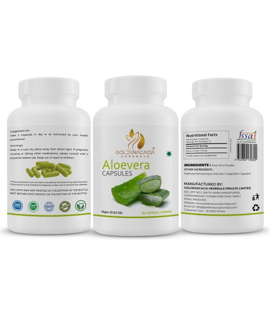 GOLDENACACIA HERRBALS Aloevera 500mg 30 Capsules Capsule 1 no.s