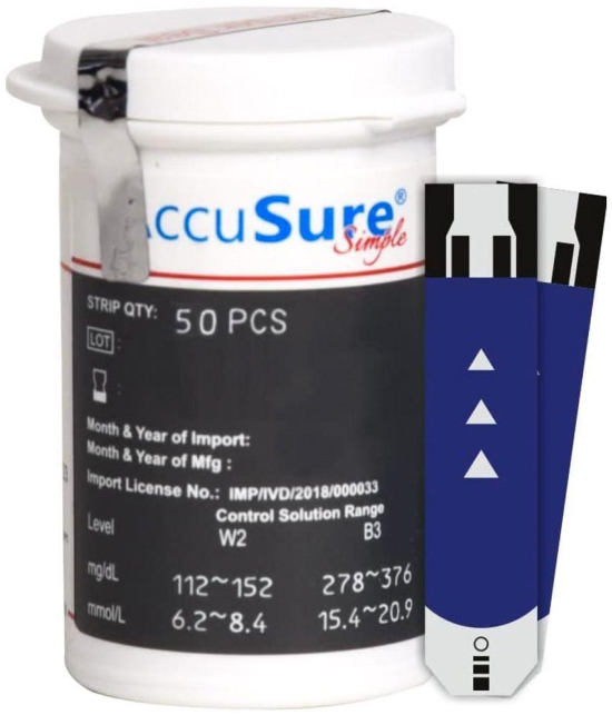 ACCUSURE - Simple 50 Strip 31-50 Strips Expiry March 2024