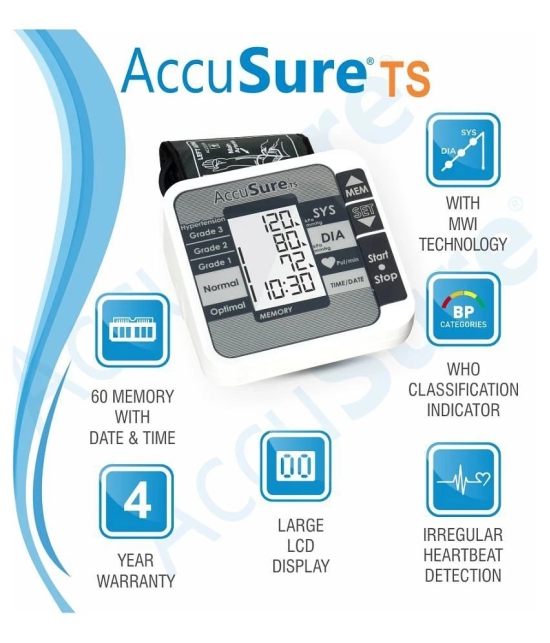 AccuSure TS Automatic Upper Arm Blood Pressure BP Monitor