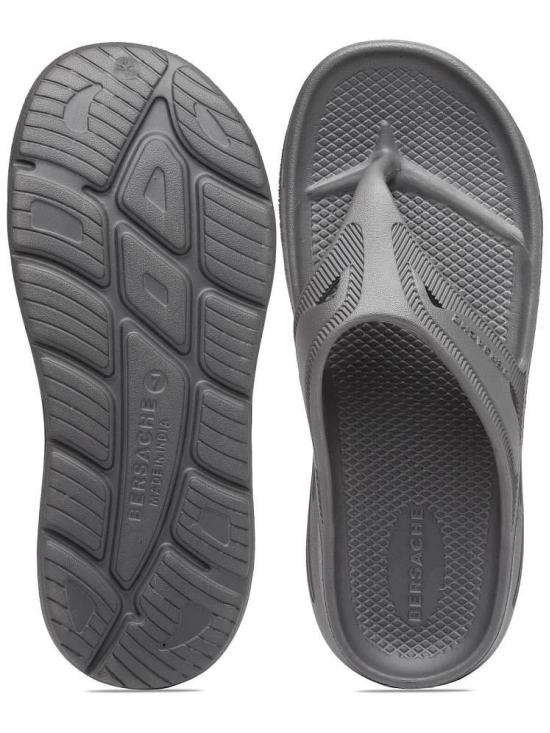 Bersache Grey Mens Thong Flip Flop - None