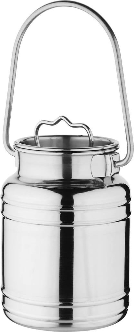 DOKCHAN Plain Design Steel Dolchi Ketali Milk Ghee Oil Container Storage Box For kitchen Use 1.25 L