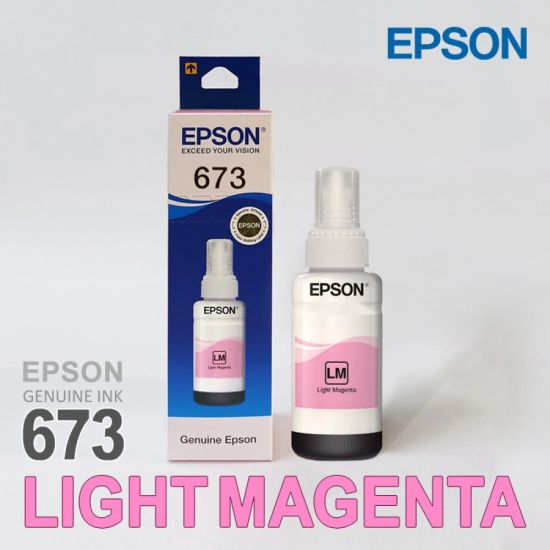 Epson T6736 / 673 Light Magenta Genuine Ink Bottle 70 ml-Light Magenta