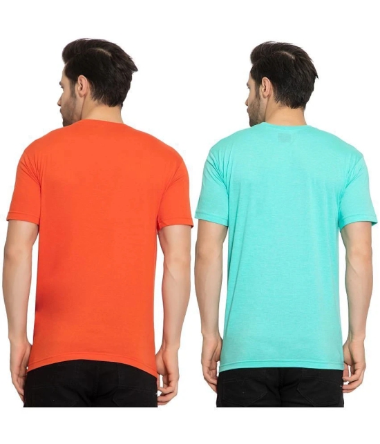 Zeffit - Cotton Blend Regular Fit Multicolor Mens Sports T-Shirt ( Pack of 2 ) - None