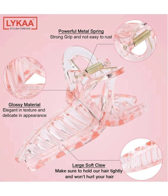 Lykaa Fashionable Korean Stylish Hair Clips,Claw Clutcher For Women & Girl - Pack of 3 Hair Clip - Multi