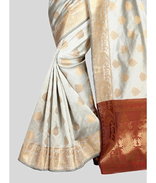 Gazal Fashions - Multicolour Banarasi Silk Saree With Blouse Piece ( Pack of 1 ) - Multicolour