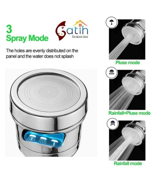 Gatih 360 Degree Rotating Water-Saving Sprinkler, Faucet Aerator, Adjustable Head Nozzle Splash-Proof Filter Extender Sprayer for Kitchen, Bathroom (Three Mode Long, Faucet Head with Nozzle 