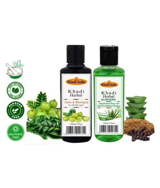 Khadi Herbal Combo Amla Bhringraj & aloevera Shampoo 420 mL