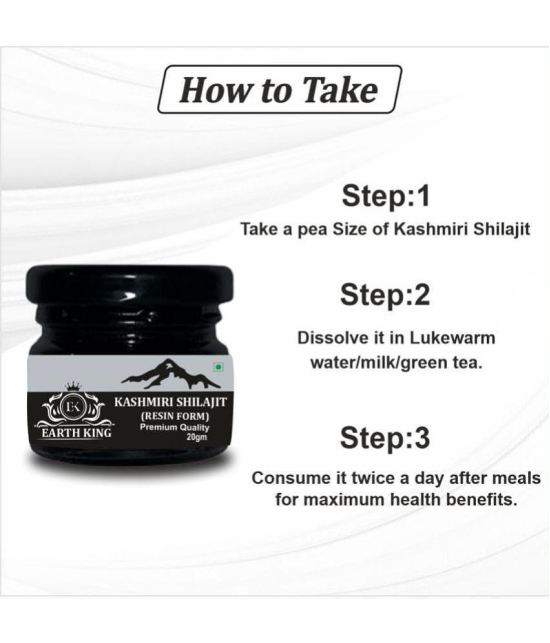 EARTH KING Kashmiri Shilajit Resin | Raw Shilajit  (Semi Liquid) - 40Gm (Pack of 2)