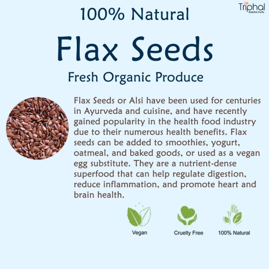 Raw Flax Seeds: Superfood with Fiber, Omega-3 Fatty Acids, and Antioxidants -Triphal