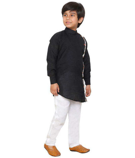 DKGF Ethnic Wear Kurta Pyjama Set for Kids and boys Boys (DE711-73BLACK2) - None