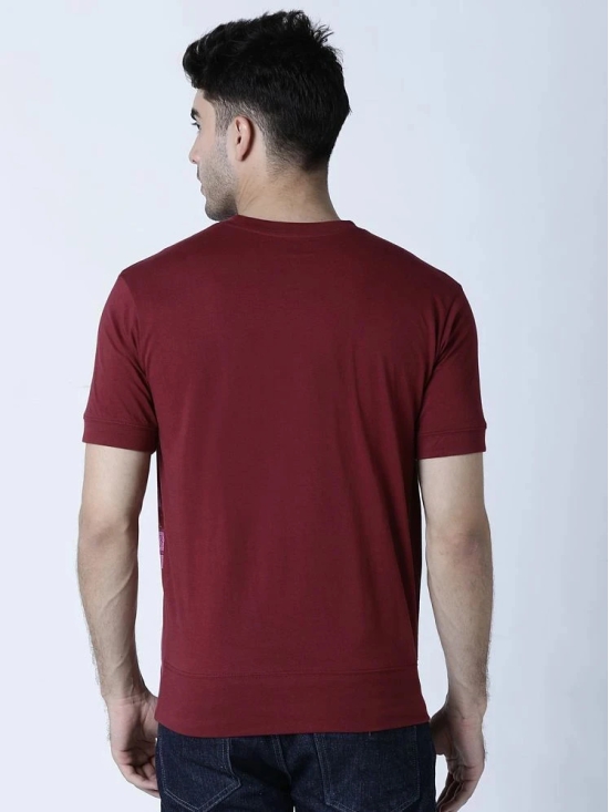 Huetrap - Maroon Cotton Regular Fit Mens T-Shirt ( Pack of 1 ) - None