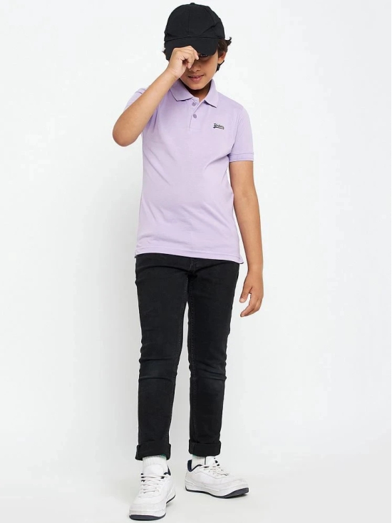 UNIBERRY - Lavender Cotton Blend Boys Polo T-Shirt ( Pack of 1 ) - None