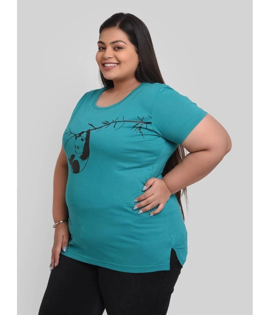 Neo Garments - Teal Cotton Regular Fit Womens T-Shirt ( Pack of 1 ) - None