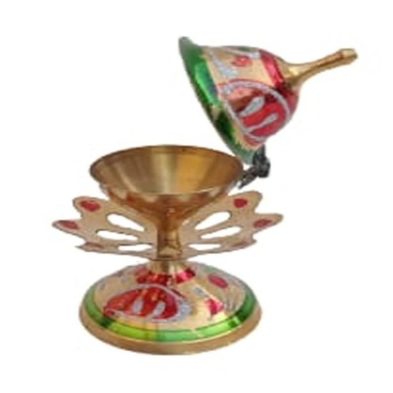 Mii Art Brass Incense Holder, Agarbatti Stand for Pooja (Size-10x7cm) Pack of 1Pcs