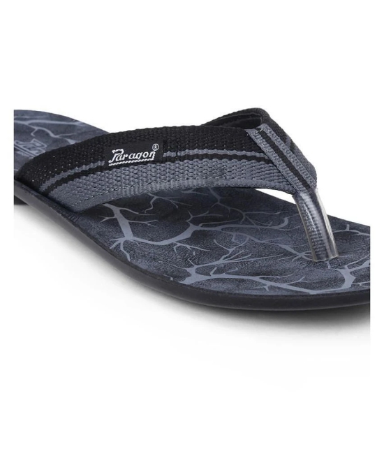 Paragon - Black Fabric Thong Flip Flop - None