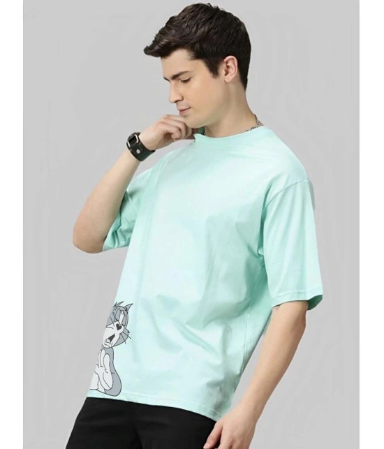 AKTIF Cotton Regular Fit Printed Half Sleeves Mens T-Shirt - Mint Green ( Pack of 1 ) - None