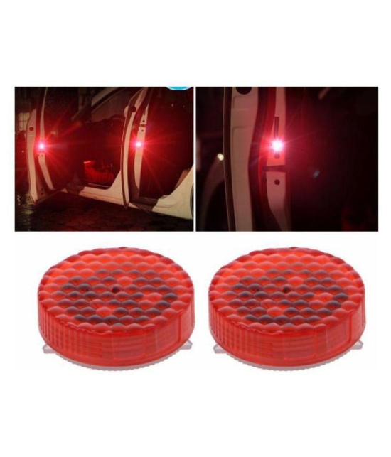 Kozdiko Waterproof 5 LED Wireless Car Door Warning Open Lights Indicator Decor Interior Flash Magnetic car led Lights for Anti Rear-End(RED) Free Batteries (2 Pair 4 pcs) For Toyota Innova