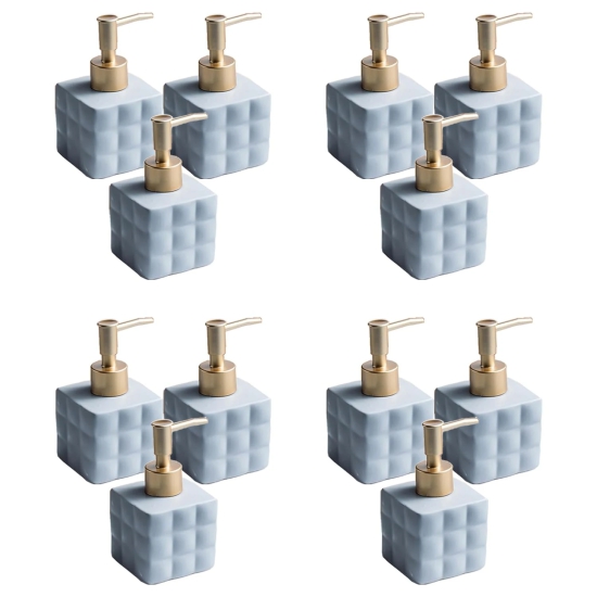 Kuber Industries Liquid Soap Dispenser, 12 Piece Pack of 4, 220 ml, Gray-Kuber Industries Liquid Soap Dispenser, 12 Piece Pack of 4, 220 ml, Gray, for Handwash, Shampoo, Bathroom, Wash Basin.