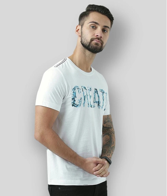 Huetrap - White Cotton Regular Fit Mens T-Shirt ( Pack of 1 ) - None