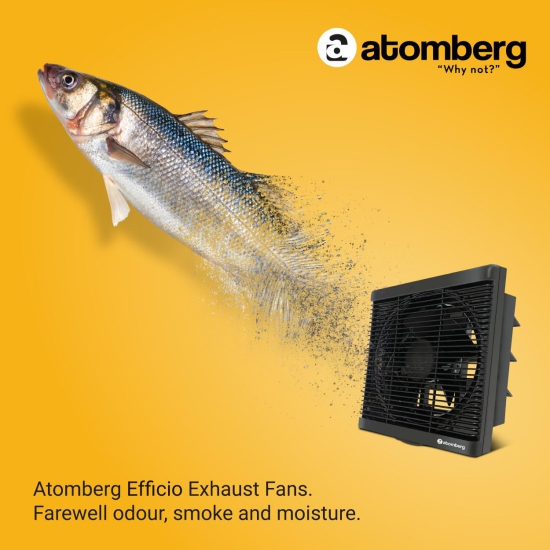 Atomberg Efficio 200mm BLDC motor Energy Saving Exhaust Fan |Black