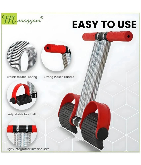 Manogyam RED BLACK Tummy Trimmer DOUBLE Steel Spring Burn Off Calories & Tone Your Muscles Ab Exerciser  (Red, Black)