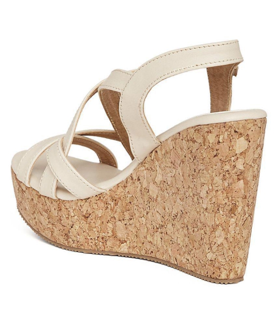 MARC LOIRE -  Cream Women's Wedges Heels - 3