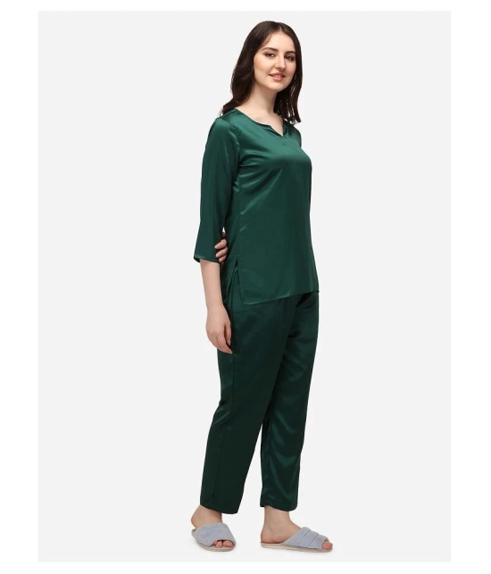 Smarty Pants Satin Nightsuit Sets - Green Single - 2XL