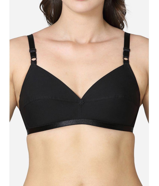 VStar - Black Cotton Non Padded Womens Everyday Bra ( Pack of 1 ) - None