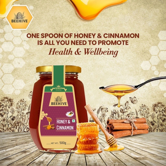 Beehive Cinnamon Honey Pure and Natural, 500 Grams