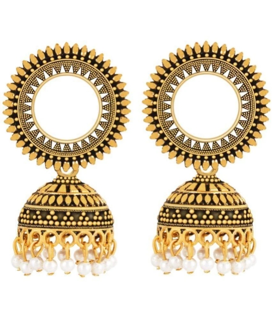 FASHION FRILL - Gold Jhumki Earrings ( Pack of 1 ) - Gold