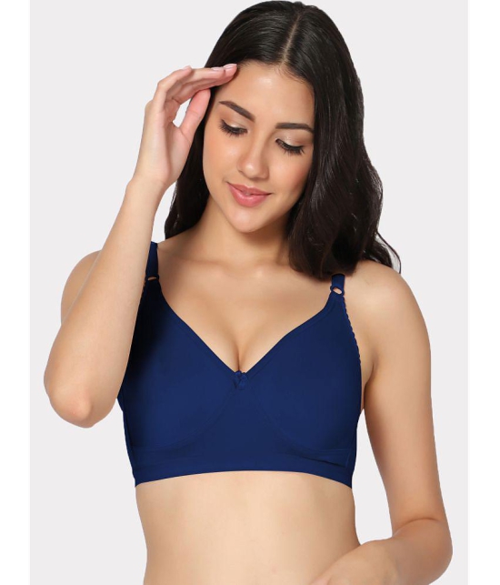 IN CARE LINGERIE - Blue Cotton Non Padded Women''s T-Shirt Bra ( Pack of 1 ) - None