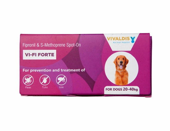 Vivaldis Single Pipette Prevention & Treatment Of Fleas, Ticks And Chewing Lice Infestation In Dogs(20-40Kg)