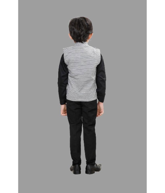 DKGF Fashion - Black Cotton Blend Boys Shirt & Pants ( Pack of 1 ) - None