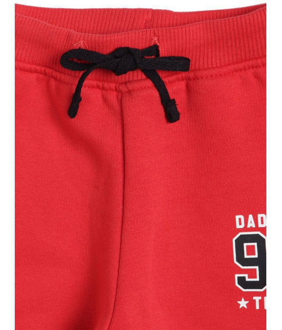 BOYS TRACK PANT SOLID RED POPPY - None