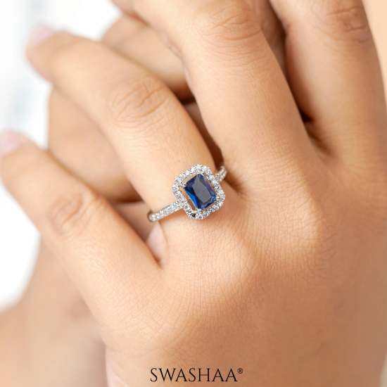 Sapphire Sky Ring-Silver