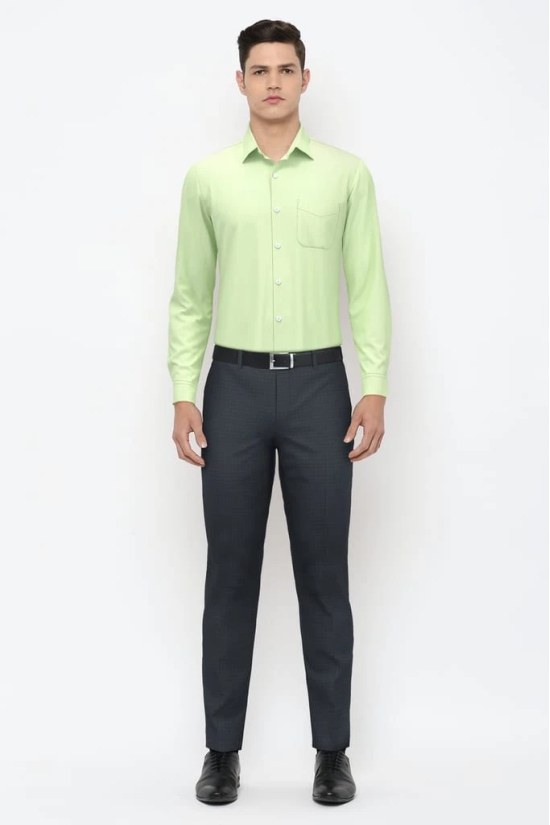 Men Green Slim Fit Formal Full Sleeves Formal Shirt