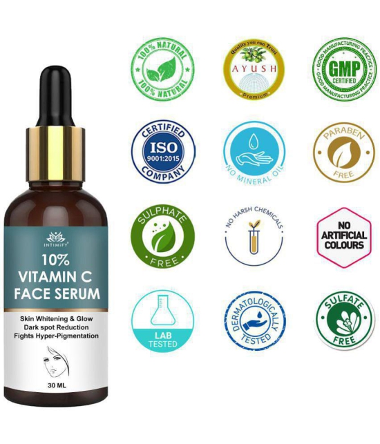 Intimify 10% Vitamin C Serum, vitamin c serum, anti acne serum, face serum, skin brightening serum, 30 ml