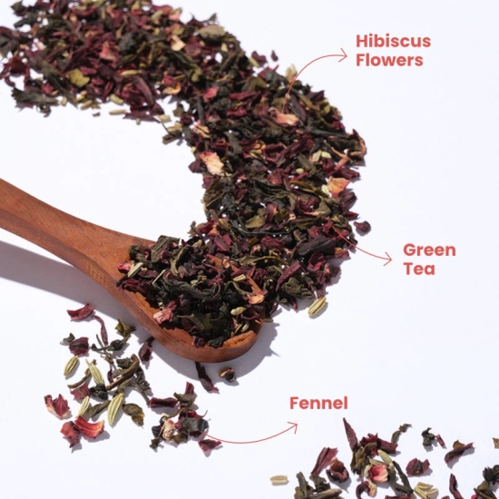 Hibiscus Green Tea-3.5oz Loose Leaf Tea | 50 cups