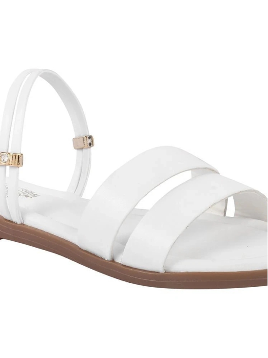 Shoetopia White Womens Flats - None