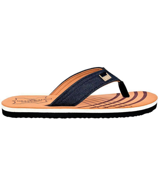 GRASS WALK - Tan Men's Thong Flip Flop - None