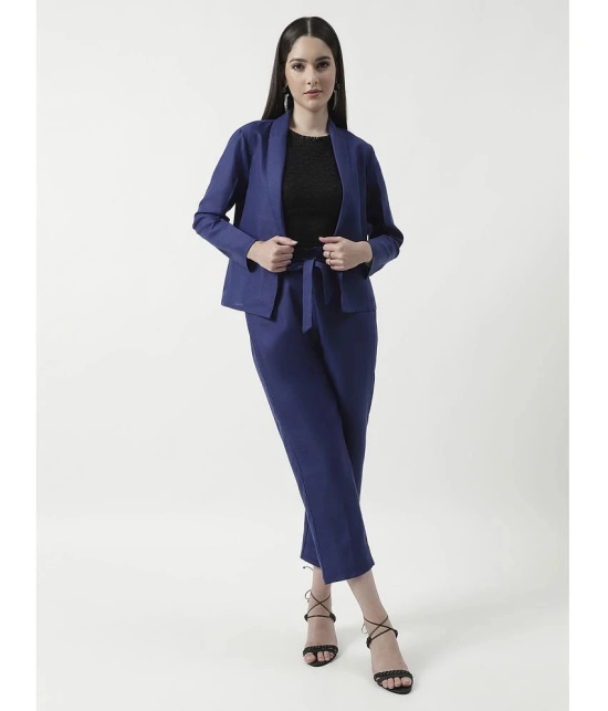 Zima Leto Womens Solid Stylish Blazer With Matching Pant Set - None