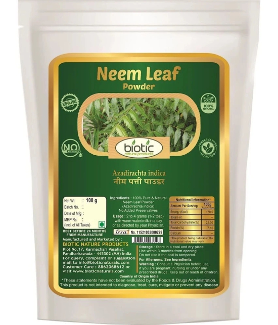 Biotic Neem Leaf, Lemon Peel and Orange Peel Powder for face skin (100g each) 300 gm