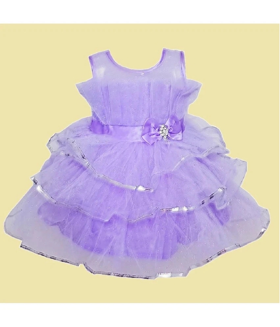 harshvardhanmart.com - Purple Net Baby Girl Frock ( Pack of 1 ) - None