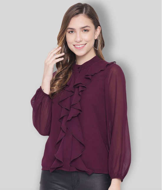 ALL WAYS YOU - Purple Polyester Womens Regular Top ( Pack of 1 ) - 2XL