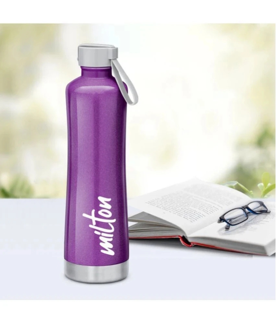 Milton New Tiara 900 Stainless Steel 24 Hours Hot and Cold Water Bottle, 750 ml, Purple - Purple