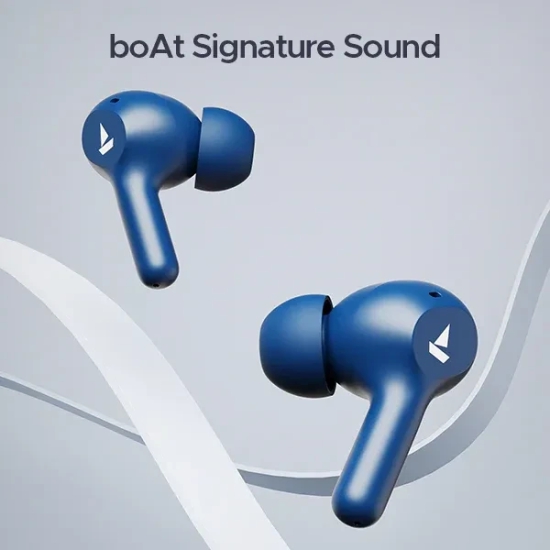 boAt Airdopes 71 | Wireless Earbuds with 40 Hours Playback, BEAST™ Mode, ENx™ Technology, Dual Mic with ENx™ Technology Starry Blue