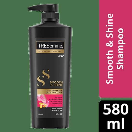 Tresemme Smooth & Shine Pro Collection Shampoo - Vitamin H & Silk Protein, Intense Moisturisation, 580 Ml Bottle