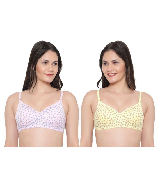 KYODO Cotton Everyday Bra - Multi Color Pack of 2 - 30B