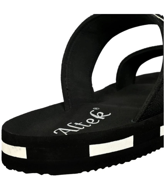 Altek Black Mens Massage Flip Flop - None