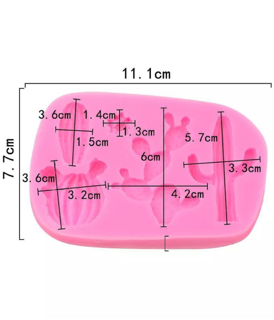 Craftial curve Silicone Chocolate moulds 50 mL - Pink